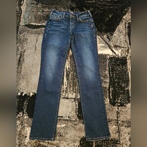 Silver Jeans Women's Size 27/32 Straight Leg in Dark Blue